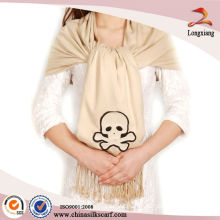 Cheap Skull Plain Viscose Scarf, Pashmina Shawl